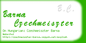 barna czechmeiszter business card